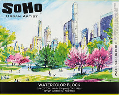 Professional 16×20 Watercolor Block – 20 Sheets, Cold Press, Acid-Free