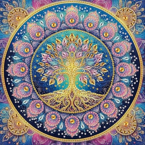 Diamond Painting Kits for Adults Tree of Life, 5D Special Shape Diamond Art