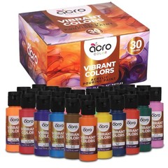 Acrylic Pouring Paint Set – 30 Basic, Neon, Metallic, and Pastel Colors – Eas…