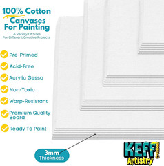 Canvas Boards for Painting – 24 Pack – Art Supplies Paint Canvas 5X7, 8X10, 9X12