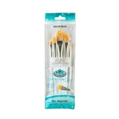Royal & Langnickel Aqualon Wisp Filbert Artist 1/8, 1/4, 3/8, 1/2, 3/4, White