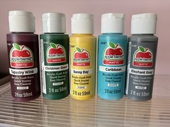 Apple Barrel Acrylic Assorted Colors Paint Set, 2 oz – 6 Pieces