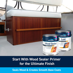 TotalBoat Lust Rapid Recoat Marine Spar Varnish High Gloss 2-Qt Kit Dries Fast