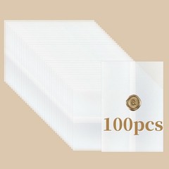 100 Pack PreFolded Vellum Jackets For 5×7 Invitations Transparent Wrap