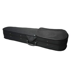Cloth Fluff Triangle Shape Case with Silver Gray Lining for 4/4 Violin Black