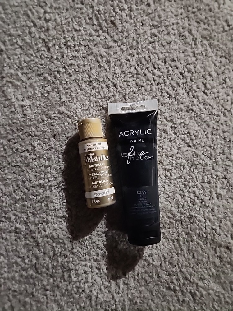 Gold And Black Acrylic Paint