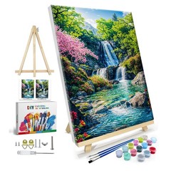 Paint by Numbers Kit for Adults with Frame, Landscape Paint by Number with Ea…