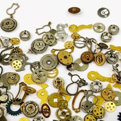 25 Unique Watch Gears Part Steampunk Lot Altered Art Movements Watchmaker Repair