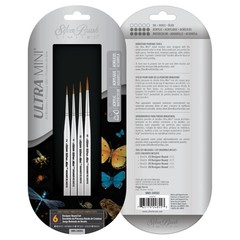 Silver Brush UMS-2455S Ultra Mini Ultimate Round Short Handle Brush Set, 4 Pe…
