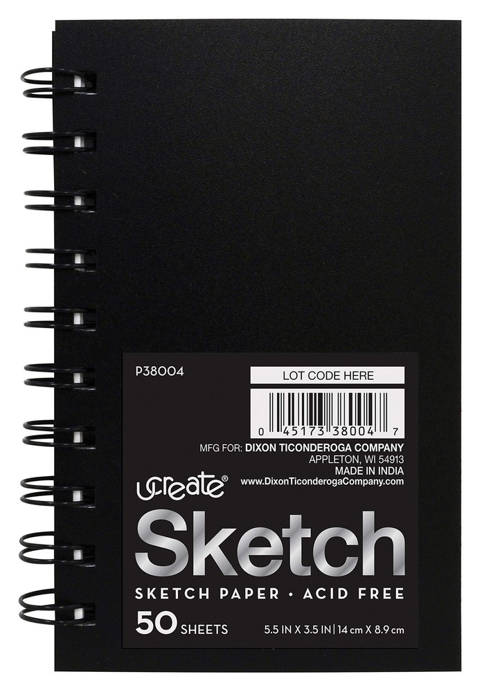Mini Poly Cover Sketch Book Heavyweight 5.5″ x 3.5″ 50 Sheets 6 Books