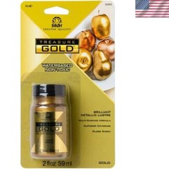 Treasure Gold Metallic Acrylic Paint – 2 Fl Oz for Stunning DIY Crafts