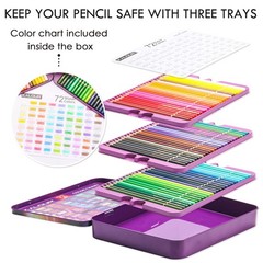 72 PCS Professional Water Soluble Colored Watercolor Pencil Drawing Art Set