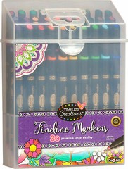 30 Ultra Fineline Markers in hard plastic box, Cra-Z-Art Timeless Creations
