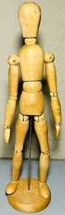 vintage 13” wood poseable jointed art artist doll mini mannequin drawing sketch