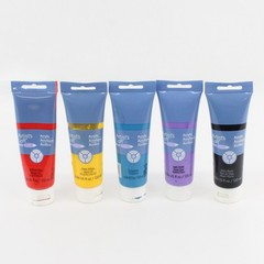 Lot of 5 Artist’s Loft Acrylic Paints 4.06 Oz Black Violet Yellow Turquoise Red