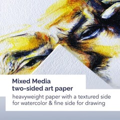 Mixed Media Art Book, 8.3×5.8 inches, 56 Sheets, Blue Cloth Hardcover, Side W…