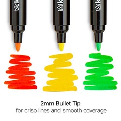 12 PCS Pro Acrylic Paint Markers Fine Point For Calligraphy Art Illustration
