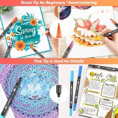 72 Vibrant Dual-Tip Art Markers for Adults – Perfect for Coloring & Lettering