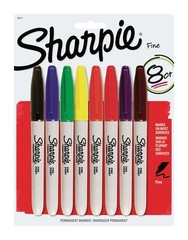 Sharpie Assorted Fine Tip Permanent Marker 8 pk (Pack of 3)