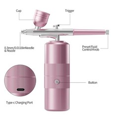 Airbrush Kit with Compressor Portable Airbrush Kit 48PSI High-Pressure Non-Cl…