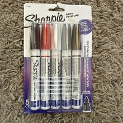 Sharpie Oil Based Paint Marker, Assorted Colors, Pack of 5 NEW FAST SHIPPING