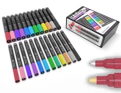 Acrylic Paint Markers Paint Pens Special Colors Set Extra Fine And Medium Tip…