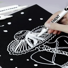 3/6 Pack Acrylic White Paint Pens White Permanent Marker with Extra Fine Point