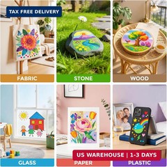 Betem 24 Colors Dual Tip Acrylic Paint Markers, Fabric Decorating Kits Premium W