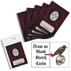 🕷️Gothic Sketch Cards – Blank Trading Cards 2.5x 3.5 – 32pt Thick – 5 Cards🕷️