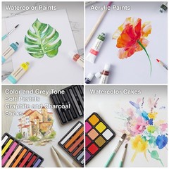 151pc Professional Art Supply Set With Mixed Media Supplies Paint Kit & Brushes