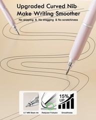 Gel Pens, 6 Pcs 0.7mm Quick Dry Black Ink Pen, Cute Ergonomic Fine Point Smoo…