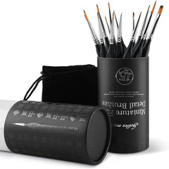 Golden Maple Miniature Paint Brushes, 15PC Model Brushes Micro Detail Paint