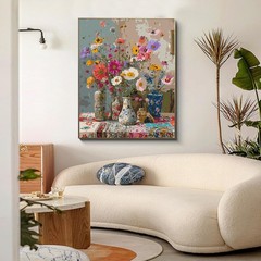 PRASIO Paint by Numbers Kit for Adults 16×20 Inch, XM-OP-ColorfulVases-4050
