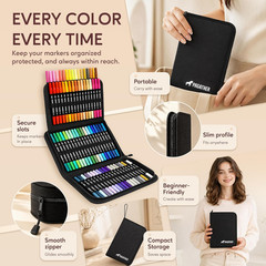 72 Colors Acrylic Paint Markers, Dual Tip with Fine Tip and Brush Tip Pens for S