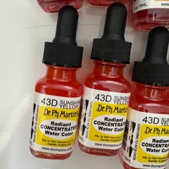 Lot of 28 Dr Ph Martins Radiant Concentrated Water Colors 1/2 Oz Bottles