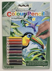 Royal Brush Mini Color Pencil By Number Kit 5″X7″ Toucan CPNMIN-103 Open Package
