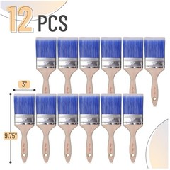 Bates Wall Paint Brushes Set 12 Pack – Synthetic Bristles