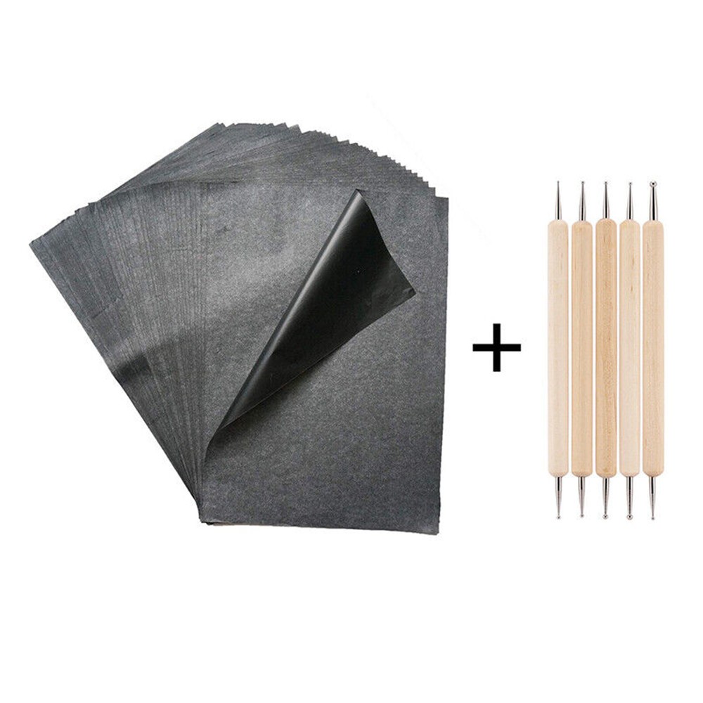 100 Sheets A4 Carbon Transfer Tracing Graphite Paper for Wood Carving Canvas