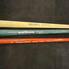 Lot of 9 Artists Brushes Princeton-Robert Simmons-Windsor Newton-Various Sizes