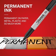 Bold Fine Tip Permanent Markers, 12 Assorted Colors for Ultimate Expression