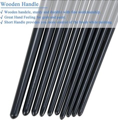 Round Pointed Tip Paint Brushes Set 40 Pcs Nylon Hair Art Brushes