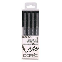 Too COPIC Multiliner B 4 pcs Black Sketch Marker Marqueur Japan Import Free ship