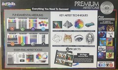 New 192 Piece Art Set Wood Case Deluxe Wooden Box Artist Premium Drawing Kit