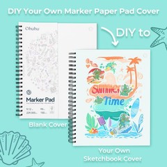 Ohuhu Double-Sided Marker Pads Art Sketchbook Bleedproof – 9×12, Cool White