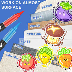 240 Colors Acrylic Paint Markers with Automatic Ink Control System, Soft Brush T