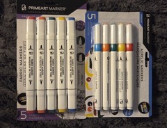 Primeart Marker Fabric & Acrylic Fine & Broad Tips Red Orange Green Blue
