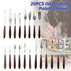 Stainless Steel Palette Knife Oil Painting Color Mixing Scraper 20PCS/Set