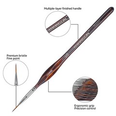 15pcs Miniature Paint Brushes for Fine Detail, Model, Acrylic & Watercolor Art