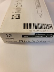 SakuraMicron Drawin Pen,005,Black, Set of 12 Pens