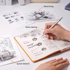 Metal Mechanical Pencil Set, 5 PCS Art Drafting Pencils 0.3, 0.5, 0.7, 0.9 Mm &